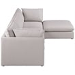 Meridian Furniture Mackenzie Beige Durable Linen Textured Modular Sectional