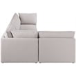 Meridian Furniture Mackenzie Beige Durable Linen Textured Modular Sectional