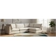 Meridian Furniture Mackenzie Beige Durable Linen Textured Modular Sectional