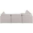 Meridian Furniture Mackenzie Beige Durable Linen Textured Modular Sectional
