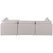 Meridian Furniture Mackenzie Beige Durable Linen Textured Modular Sectional