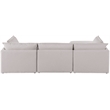 Meridian Furniture Mackenzie Beige Durable Linen Textured Modular Sectional