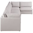 Meridian Furniture Mackenzie Beige Durable Linen Textured Modular Sectional