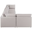 Meridian Furniture Mackenzie Beige Durable Linen Textured Modular Sectional