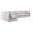 Meridian Furniture Mackenzie Beige Durable Linen Textured Modular Sectional