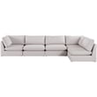 Meridian Furniture Mackenzie Beige Durable Linen Textured Modular Sectional