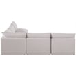 Meridian Furniture Mackenzie Beige Durable Linen Textured Modular Sectional