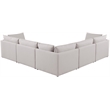 Meridian Furniture Mackenzie Beige Durable Linen Textured Modular Sectional
