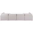 Meridian Furniture Mackenzie Beige Durable Linen Textured Modular Sectional