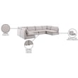 Meridian Furniture Mackenzie Beige Durable Linen Textured Modular Sectional