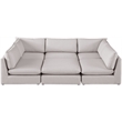 Meridian Furniture Mackenzie Beige Durable Linen Textured Modular Sectional