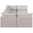 Meridian Furniture Mackenzie Beige Durable Linen Textured Modular Sectional