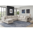 Meridian Furniture Mackenzie Beige Durable Linen Textured Modular Sectional