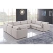 Meridian Furniture Mackenzie Beige Durable Linen Textured Modular Sectional