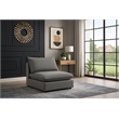 Meridian Furniture Mackenzie Grey Durable Linen Textured Armless