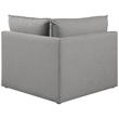 Meridian Furniture Mackenzie Grey Durable Linen Textured Corner
