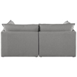 Meridian Furniture Mackenzie Grey Durable Linen Textured Modular Sofa