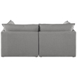 Meridian Furniture Mackenzie Grey Durable Linen Textured Modular Sofa