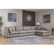 Meridian Furniture Mackenzie Grey Durable Linen Textured Modular Sectional