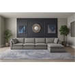 Meridian Furniture Mackenzie Grey Durable Linen Textured Modular Sectional