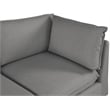 Meridian Furniture Mackenzie Grey Durable Linen Textured Modular Sectional