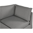 Meridian Furniture Mackenzie Grey Durable Linen Textured Modular Sectional