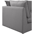 Meridian Furniture Mackenzie Grey Durable Linen Textured Modular Sectional
