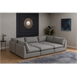 Meridian Furniture Mackenzie Grey Durable Linen Textured Modular Sectional