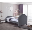 Meridian Furniture Brody Grey Velvet Twin Bed