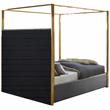 Meridian Furniture Jones Grey Velvet Queen Bed