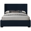 Meridian Furniture Oxford Navy Linen Textured Fabric King Bed