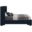 Meridian Furniture Oxford Navy Linen Textured Fabric King Bed