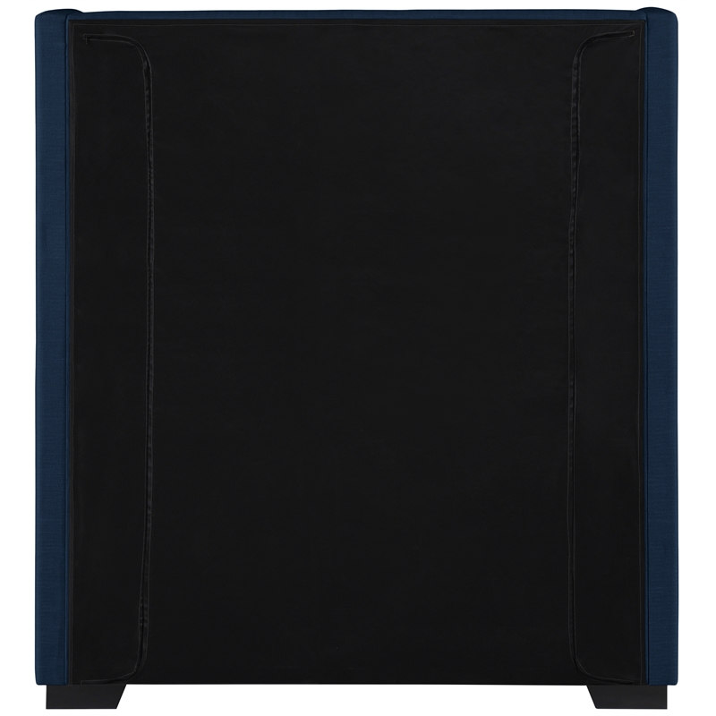 Meridian Furniture Oxford Navy Linen Textured Fabric Twin Bed