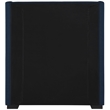 Meridian Furniture Oxford Navy Linen Textured Fabric Twin Bed