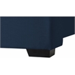 Meridian Furniture Oxford Navy Linen Textured Fabric Twin Bed