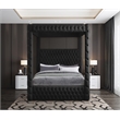 Meridian Furniture Royal Black Velvet King Bed