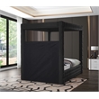 Meridian Furniture Royal Black Velvet King Bed