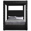 Meridian Furniture Royal Black Velvet Queen Bed