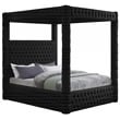 Meridian Furniture Royal Black Velvet Queen Bed