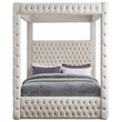 Meridian Furniture Royal Cream Velvet King Bed