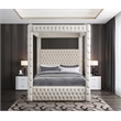 Meridian Furniture Royal Cream Velvet Queen Bed