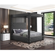 Meridian Furniture Royal Grey Velvet King Bed