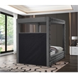Meridian Furniture Royal Grey Velvet King Bed