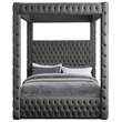Meridian Furniture Royal Grey Velvet Queen Bed