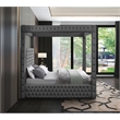 Meridian Furniture Royal Grey Velvet Queen Bed