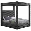 Meridian Furniture Royal Grey Velvet Queen Bed
