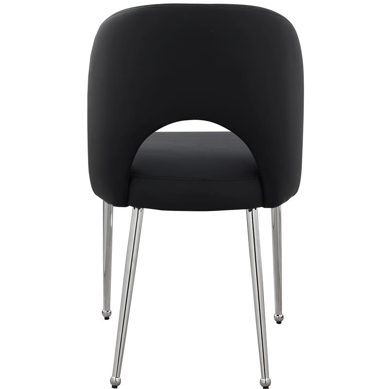 Meridian Furniture Logan Black Vegan Leather Dining Chair (Set of 2)