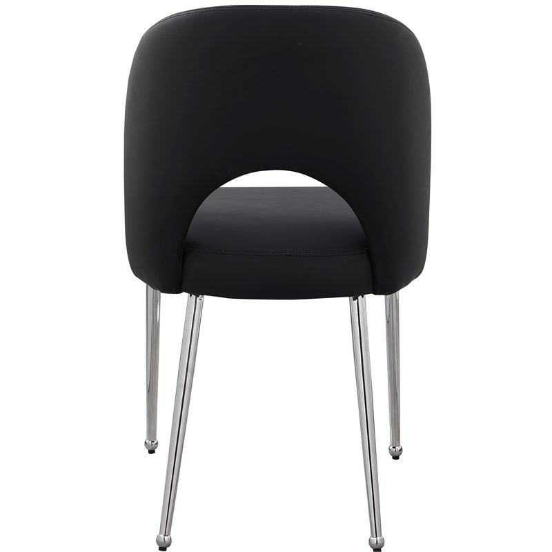 Meridian Furniture Logan Black Vegan Leather Dining Chair (Set of 2)