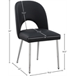 Meridian Furniture Logan Black Vegan Leather Dining Chair (Set of 2)