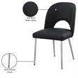Meridian Furniture Logan Black Vegan Leather Dining Chair (Set of 2)